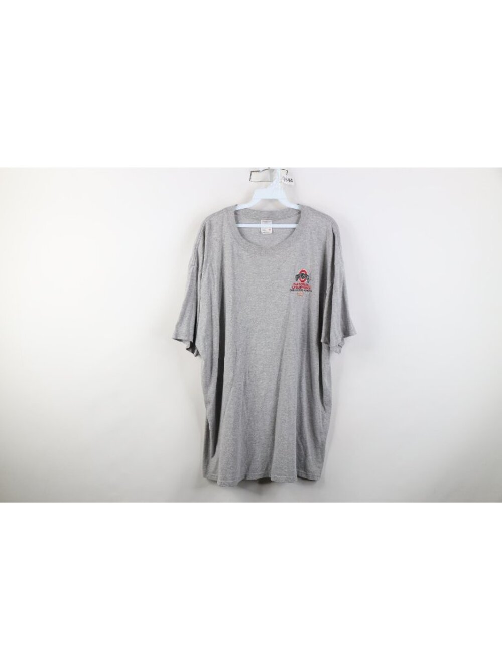 Vtg Mens 2XL 2002 National Champs Ohio State University Football T-Shirt Gray